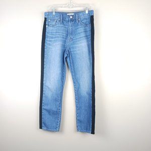 MADEWELL| The Perfect Vintage Jean Velvet Side Panel Denim Jeans Sz 30
